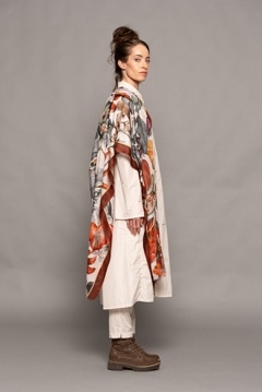 1003AU46-AUS-AC-Noa NA04 米白花卉莫代爾絲圍巾 [買2件$1428 平均$714／件] (A46)