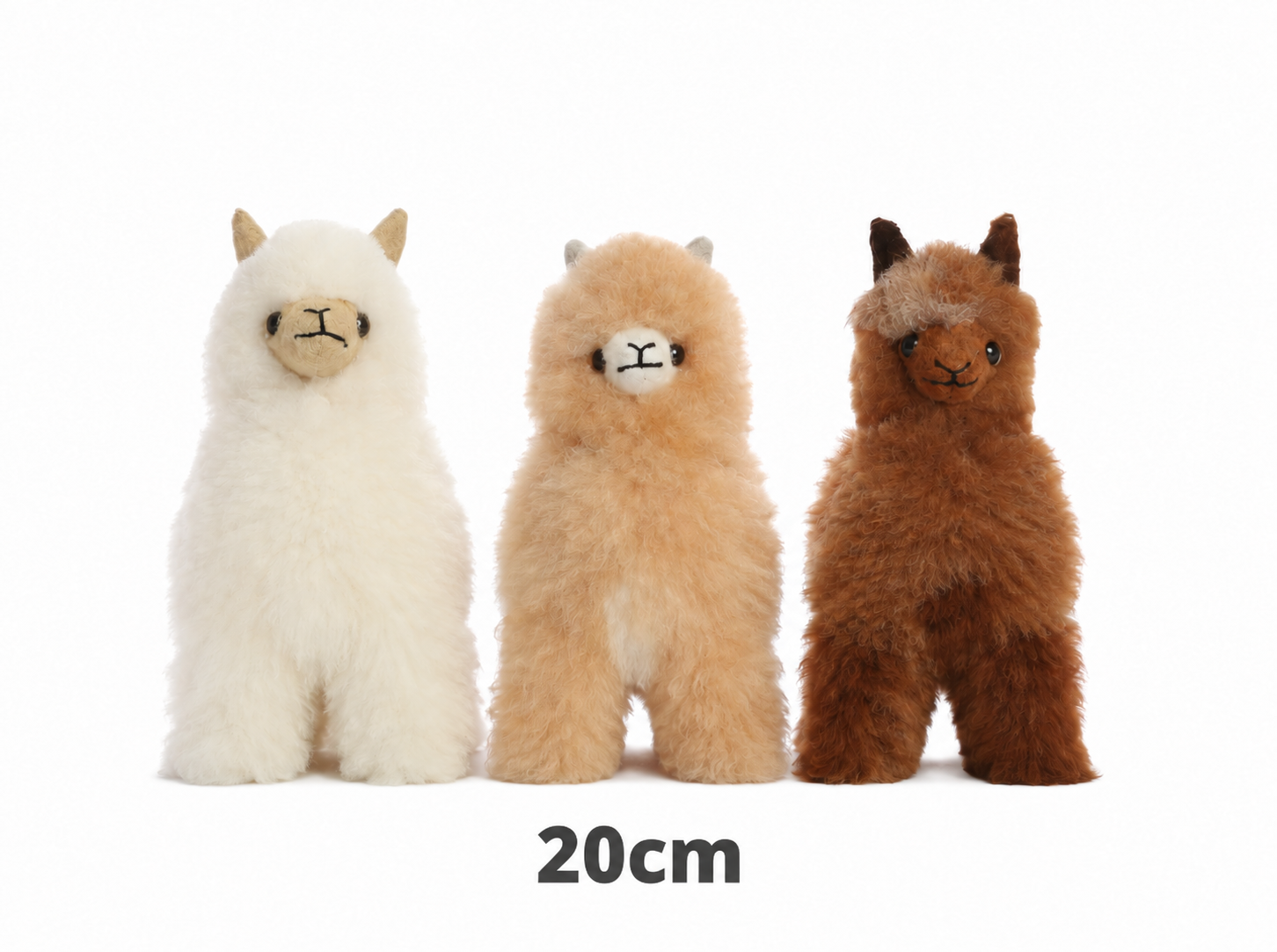 0929AU37-AUS-YE-20cm 羊駝毛毛公仔（A37 白色／B37 米色／C37 朱古力色）