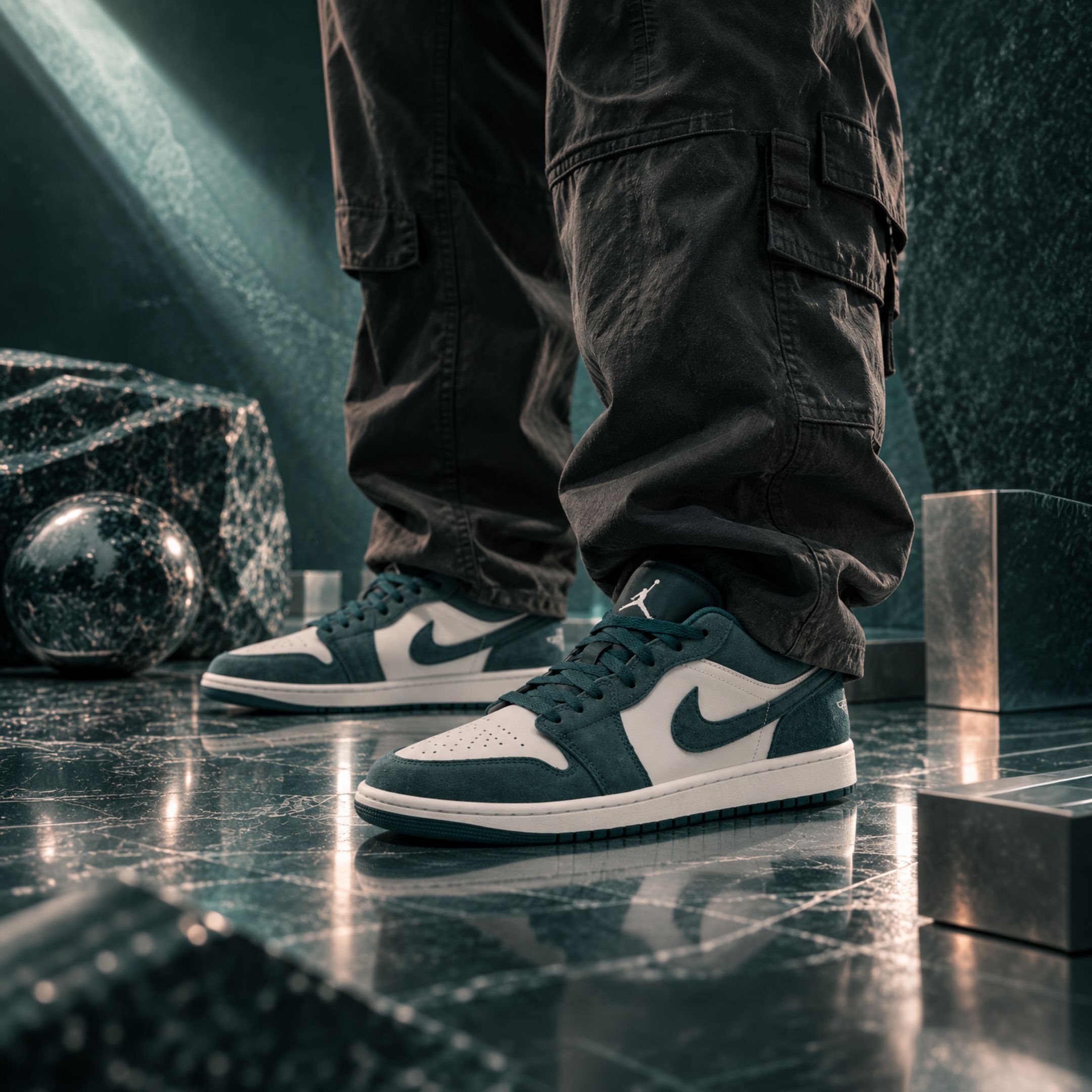 NICEDAY 代購 Air Jordan 1 白綠 綠白 麂皮 藍綠 深綠 復古 森林綠 553558-303