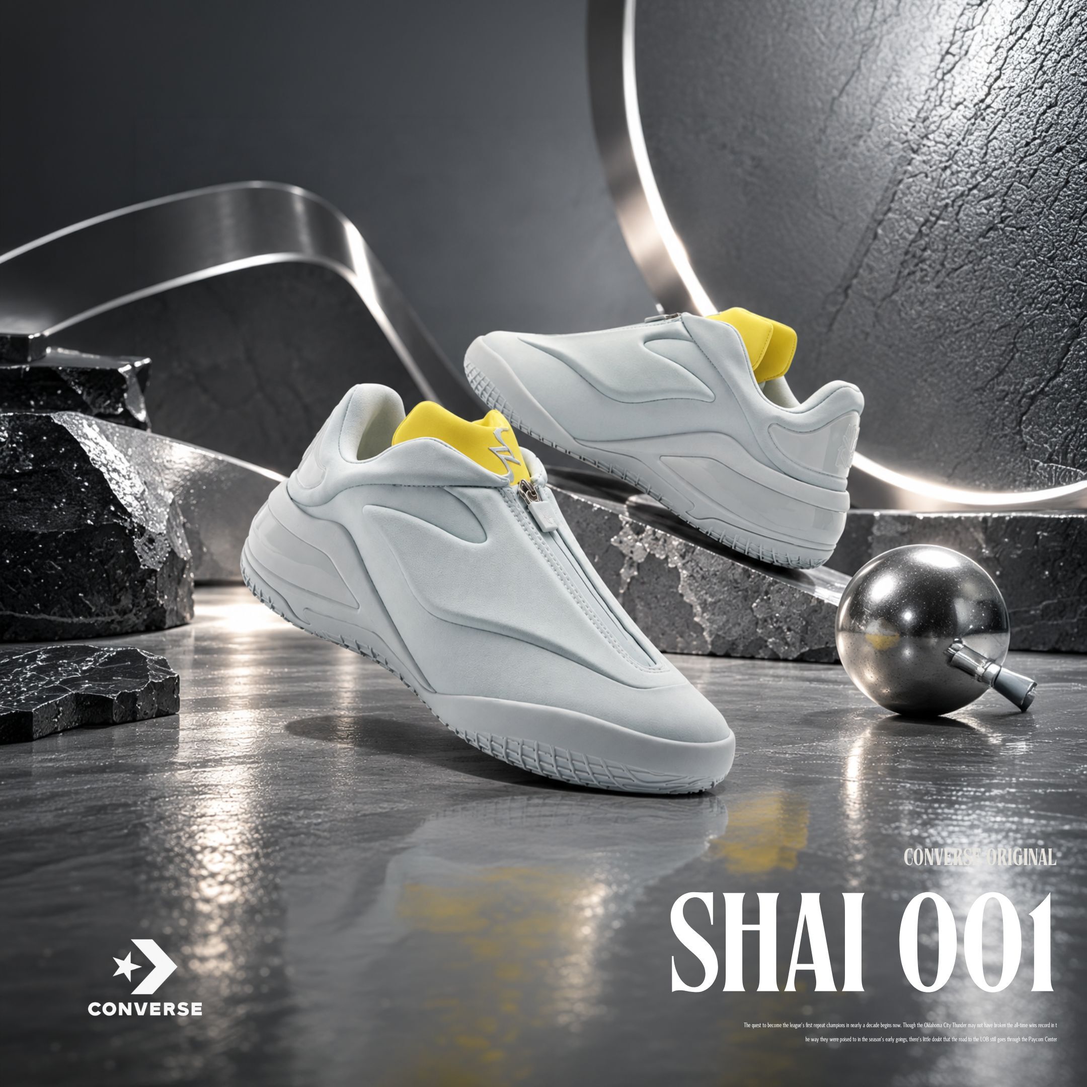 NICEDAY 代購 Converse SHAI 001 灰白藍 灰藍 冰霧藍 黃 籃球鞋 實戰 A23976C