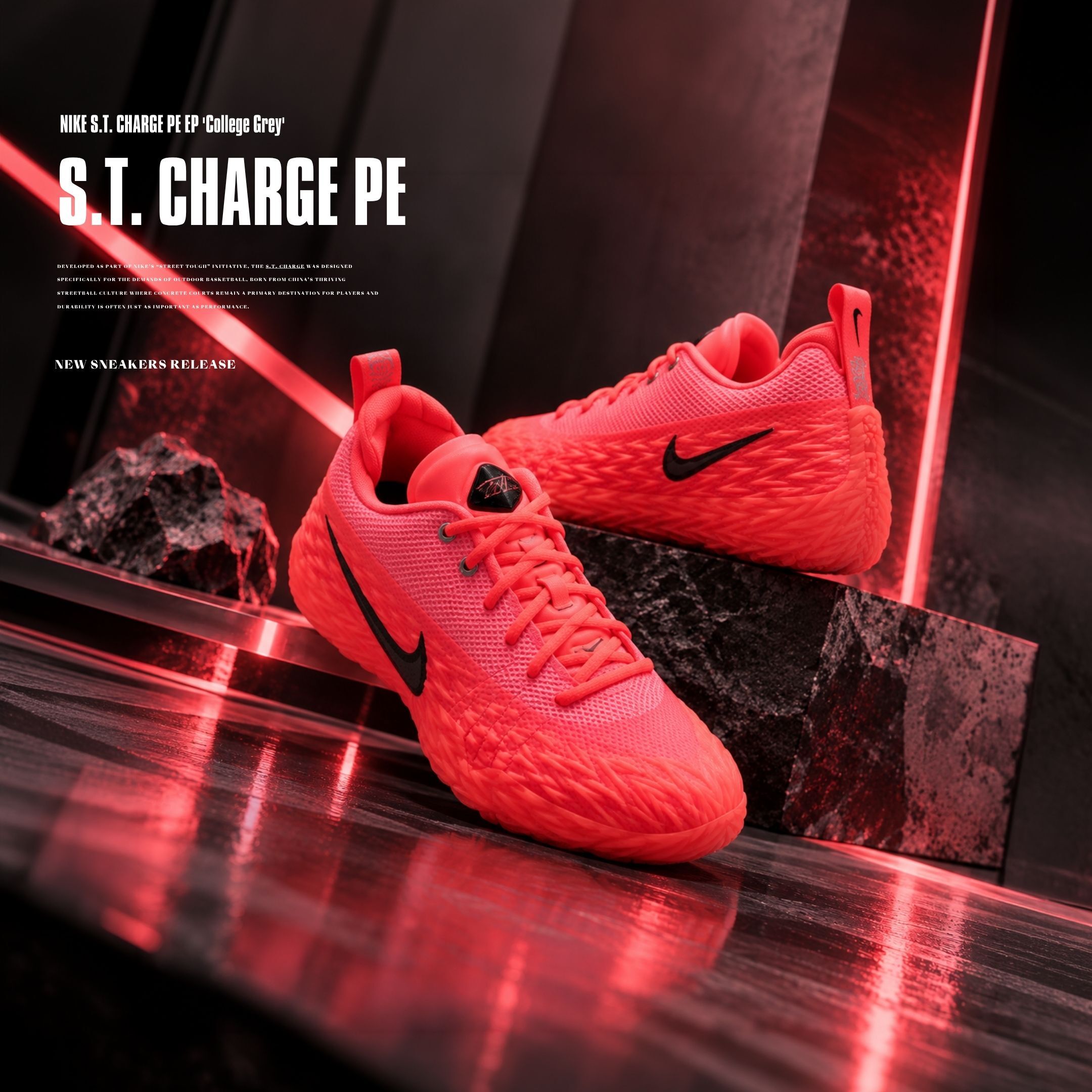 NICEDAY 代購 Nike S.T. Charge EP 實戰 籃球鞋 粉紅 泡泡 男款 IO8062-600