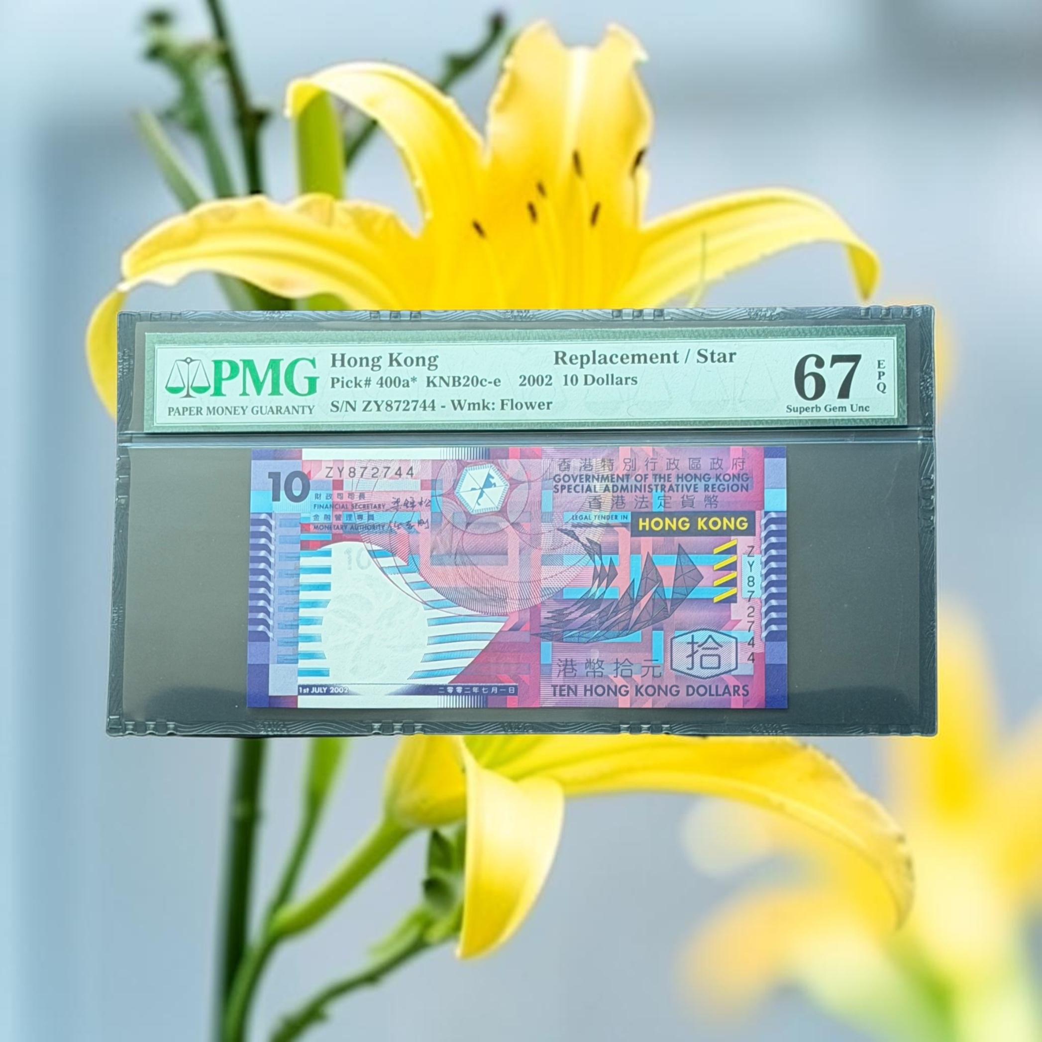 2002年香港政府補版 (PMG 67分) ZY872744