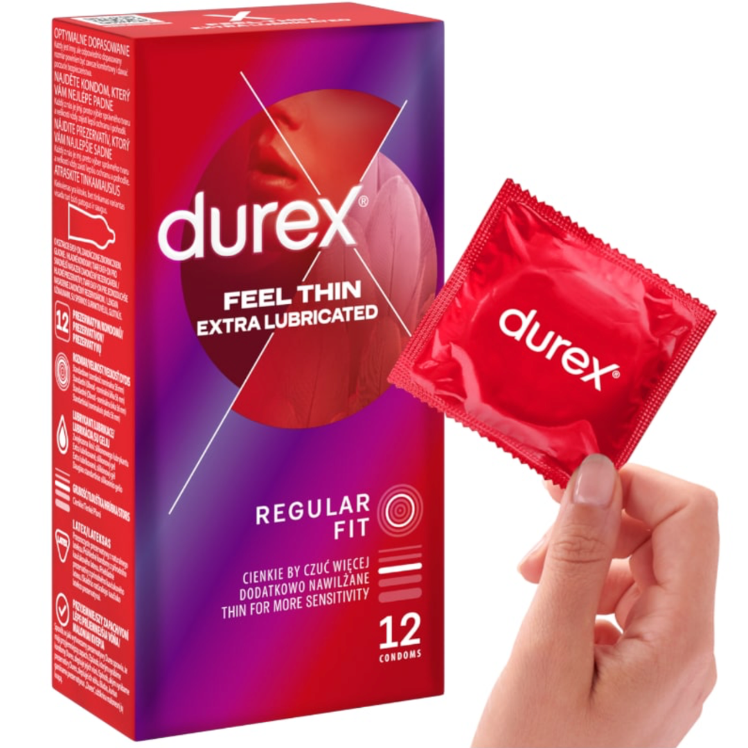 Durex 杜蕾斯 輕薄加倍潤滑 大碼 56mm 12 片裝 乳膠安全套