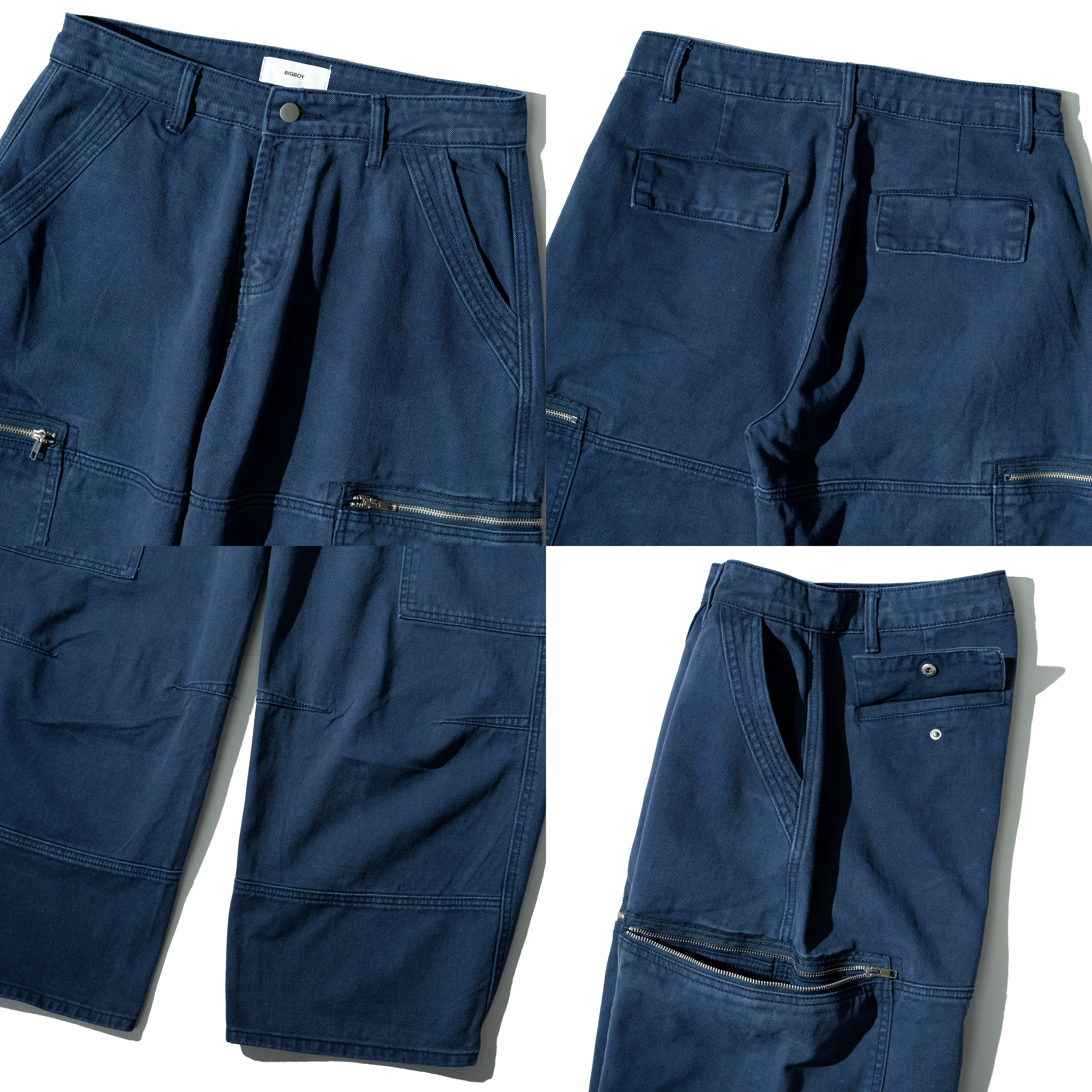 Washed Cargo Curved Pants 水洗 雙口袋 彎刀長褲 [B-2681]