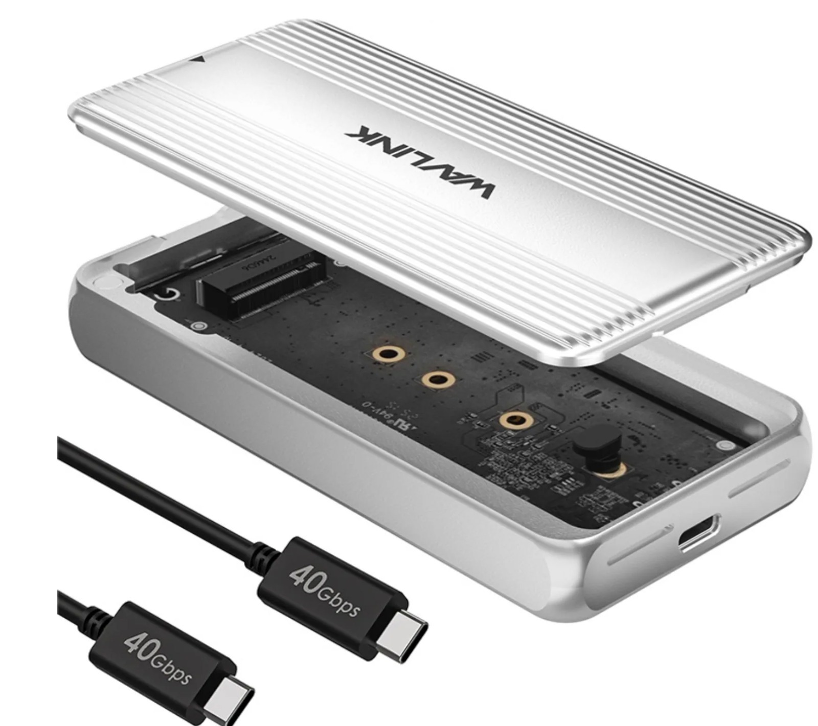 Wavlink WL-ST406C 40Gbps USB4 PCIe NVMe 鋁合金散熱 SSD 固態硬碟外接盒