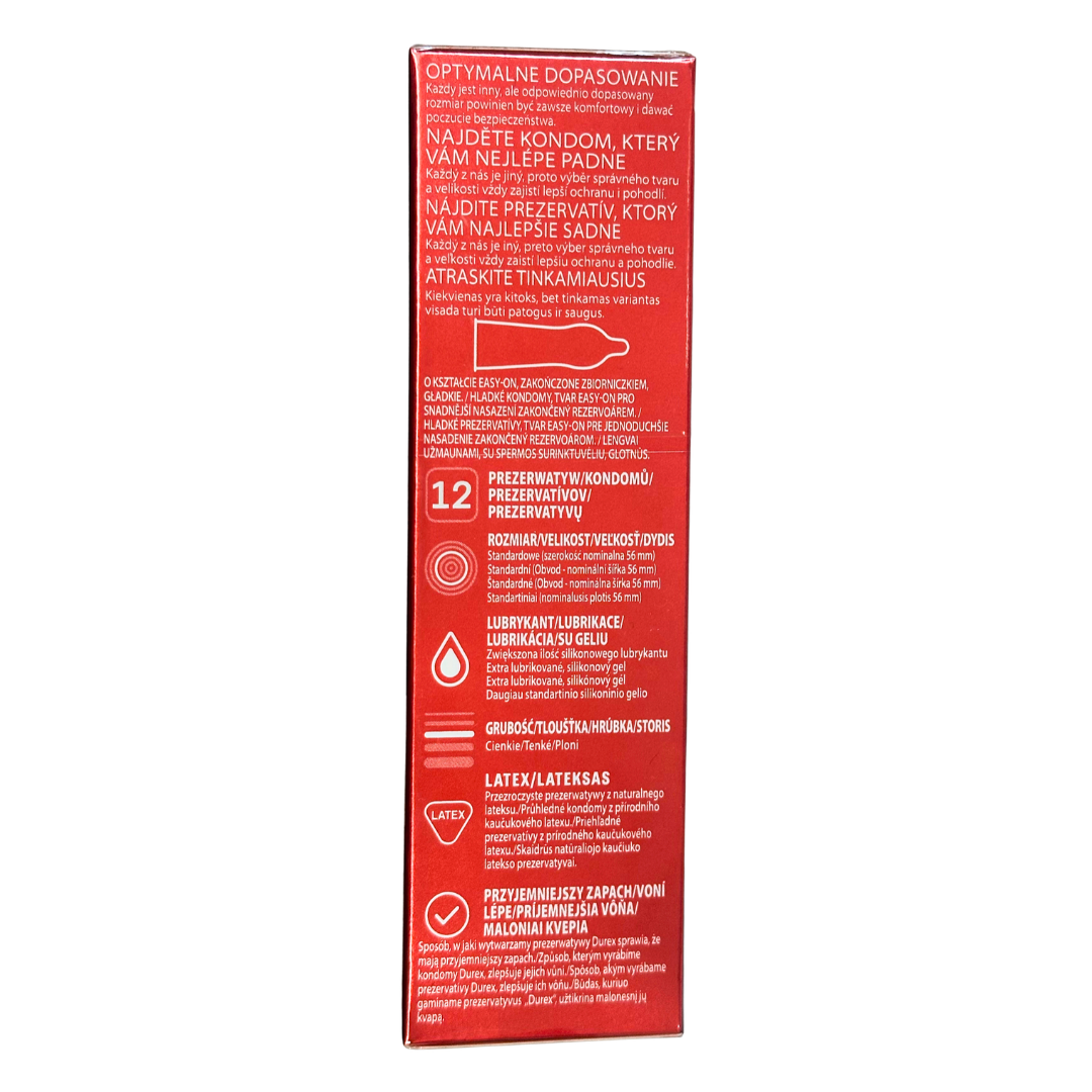 Durex 杜蕾斯 輕薄加倍潤滑 56mm 12 片裝 乳膠安全套