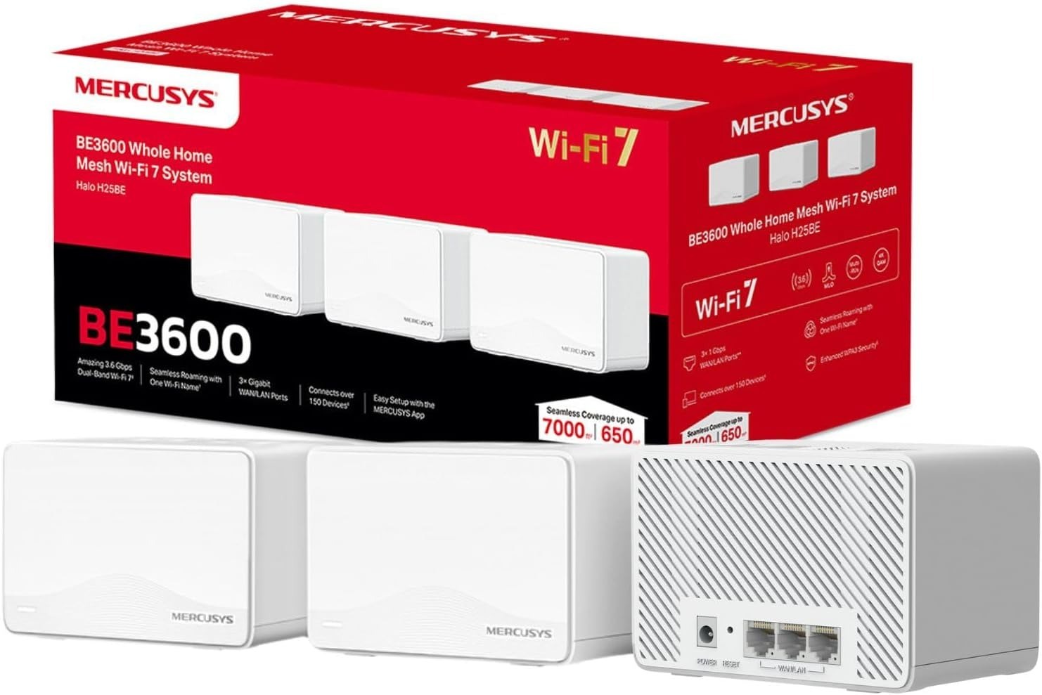 Mercusys Halo H25BE BE3600 雙頻 Wi-Fi 7 全屋 Mesh 網狀路由器