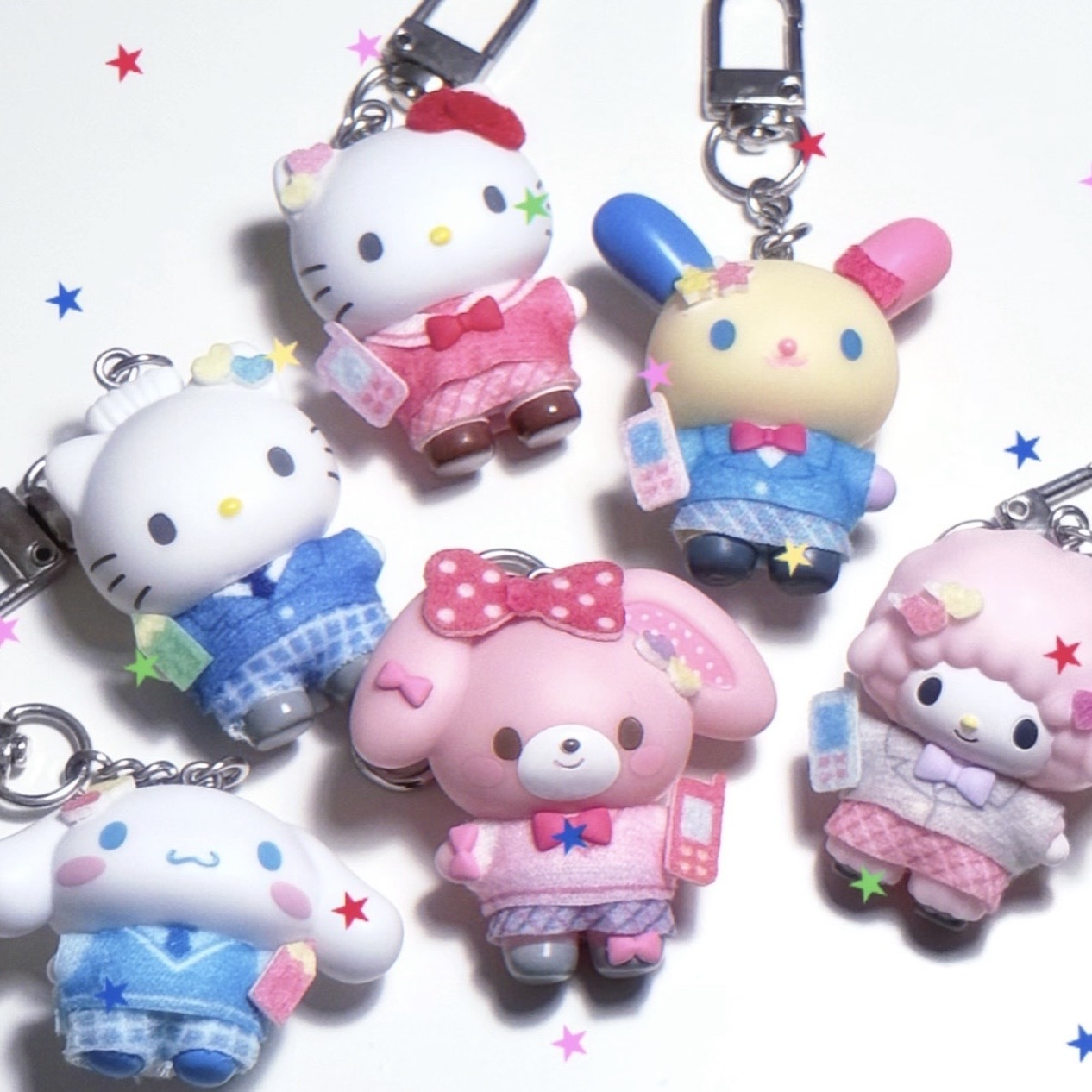 SANRIO 復古手機 制服 盲盒 迷你吊飾 三麗鷗 共八款