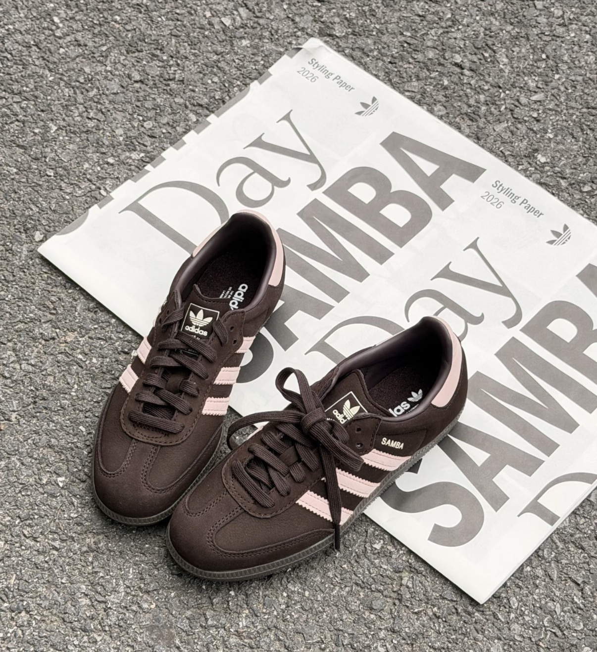 <草莓可麗露🍫🍓> adidas originals SAMBA OG 麂皮粉棕 宋雨琦同款