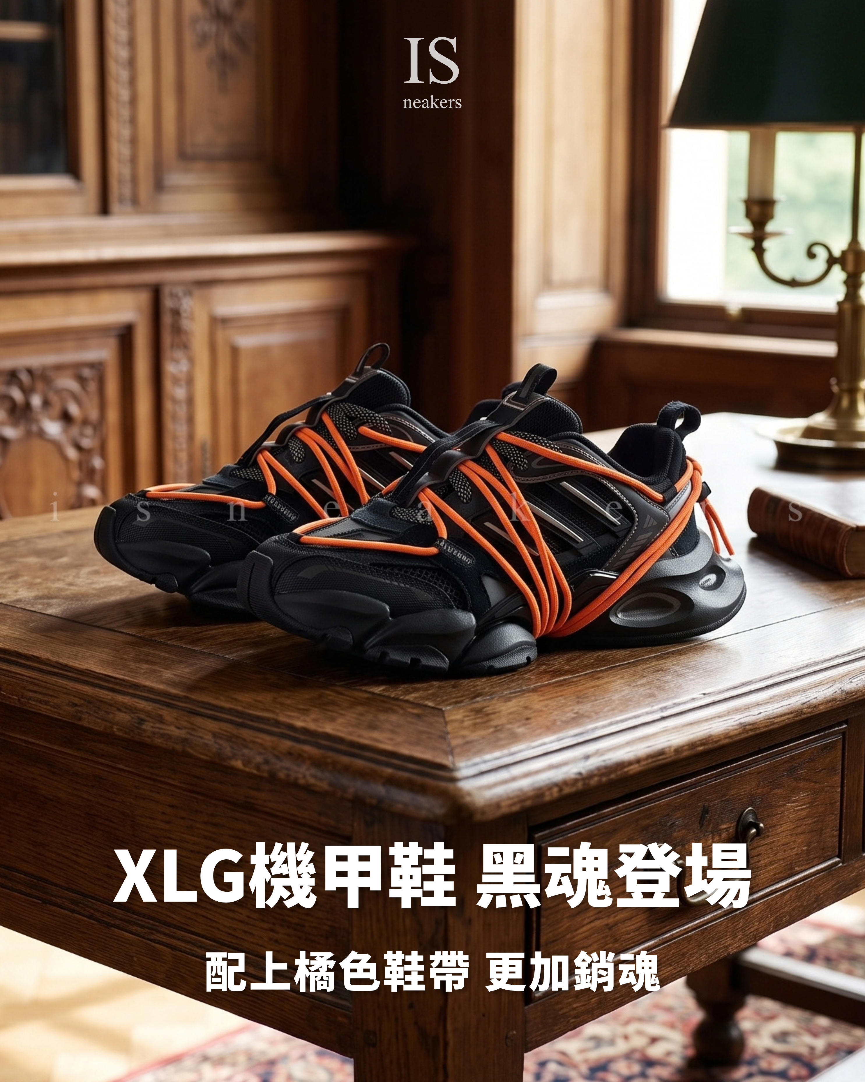 iSNEAKERS｜Adidas XLG Runner 2.0 黑橘 LA7034