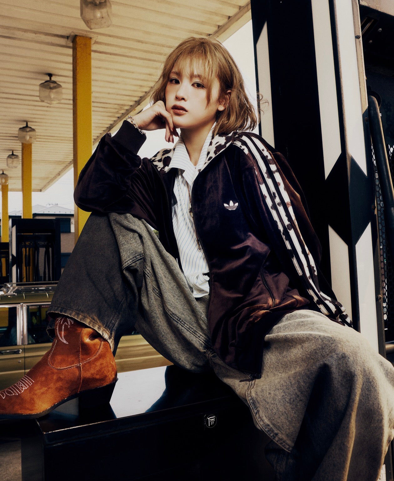 預購┃adidas x 9090 Classic Track Top Yutori 天鵝絨 乳牛 咖啡色 外套