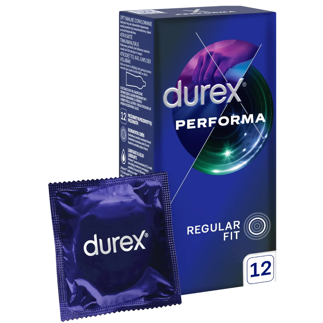 Durex 杜蕾斯 Performa 有效延時 大碼 56mm 12 片裝 乳膠安全套