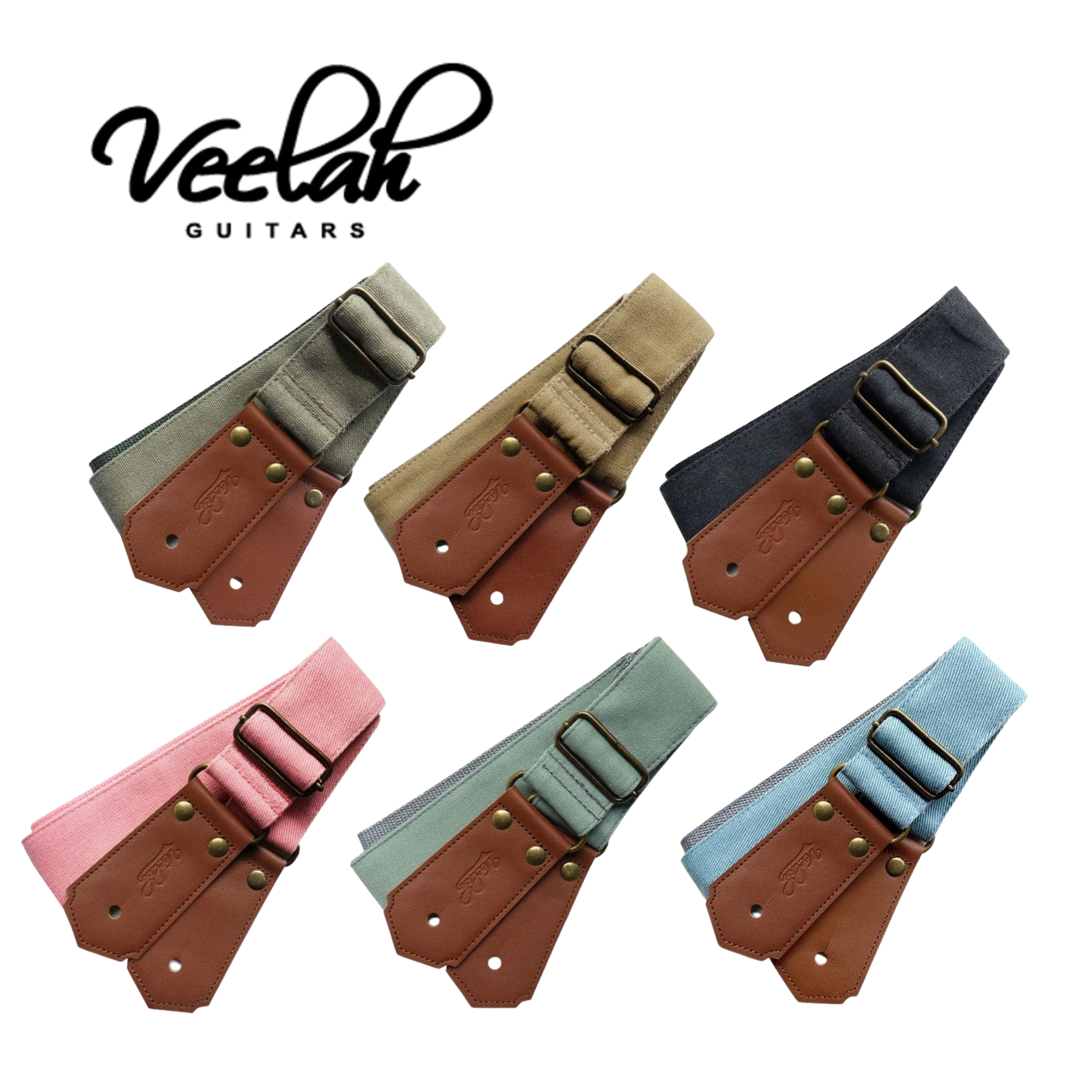 Veelah 帆布材質 超耐用 吉他背帶