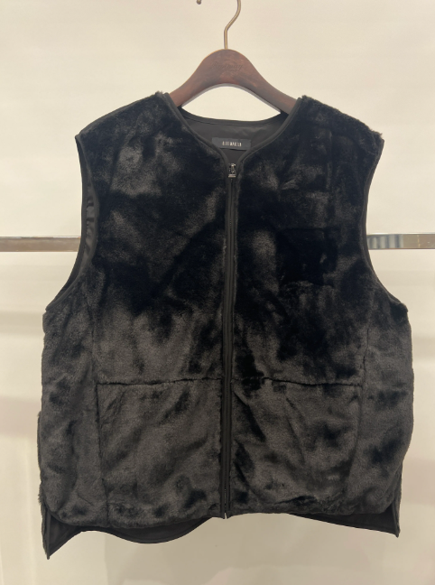 WG05 韓國毛毛鵝絨背心外套 黑色 BLACK (FREE SIZE) (BM2221-02)(FUR)