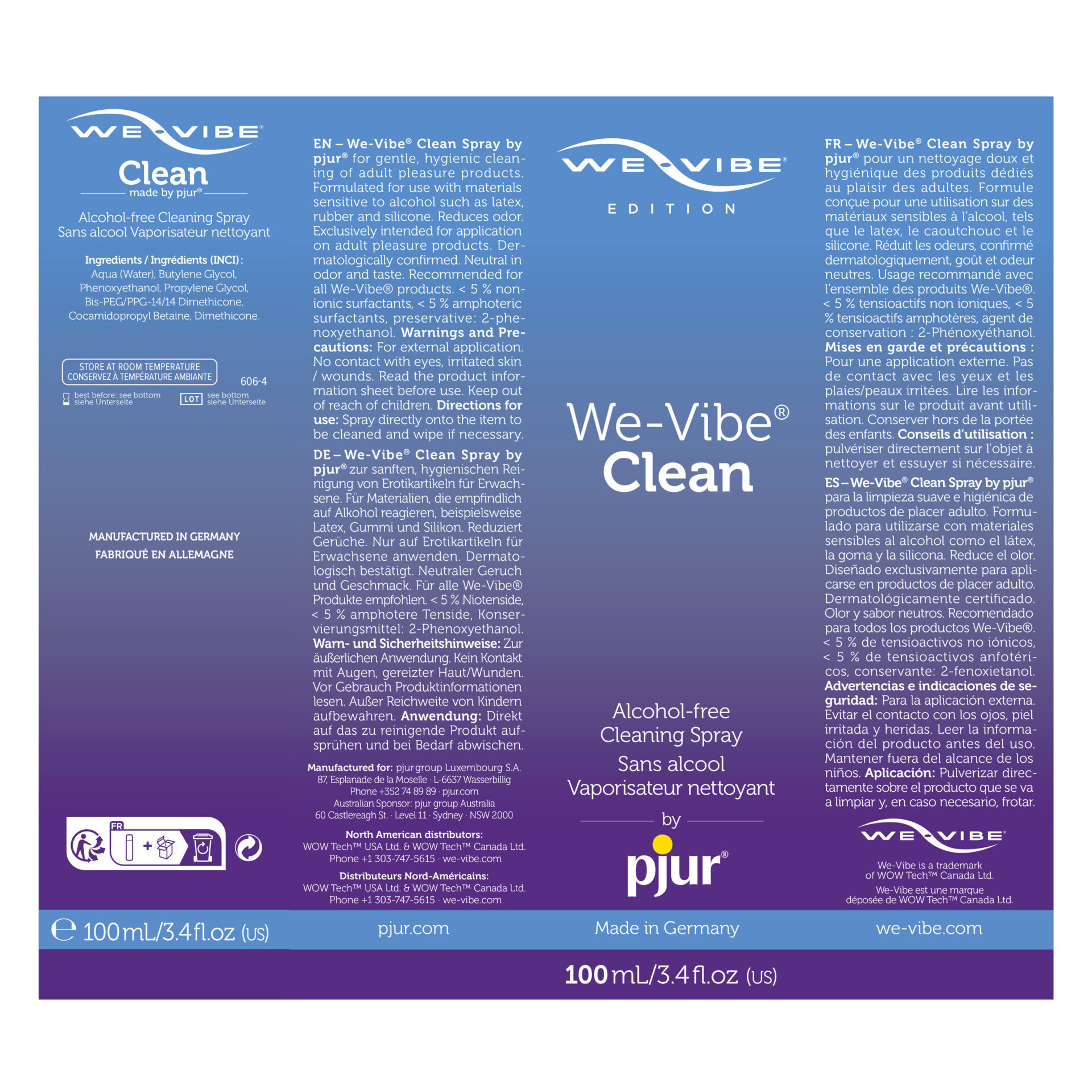 pjur X We-Vibe 情趣玩具清潔噴霧 100ml