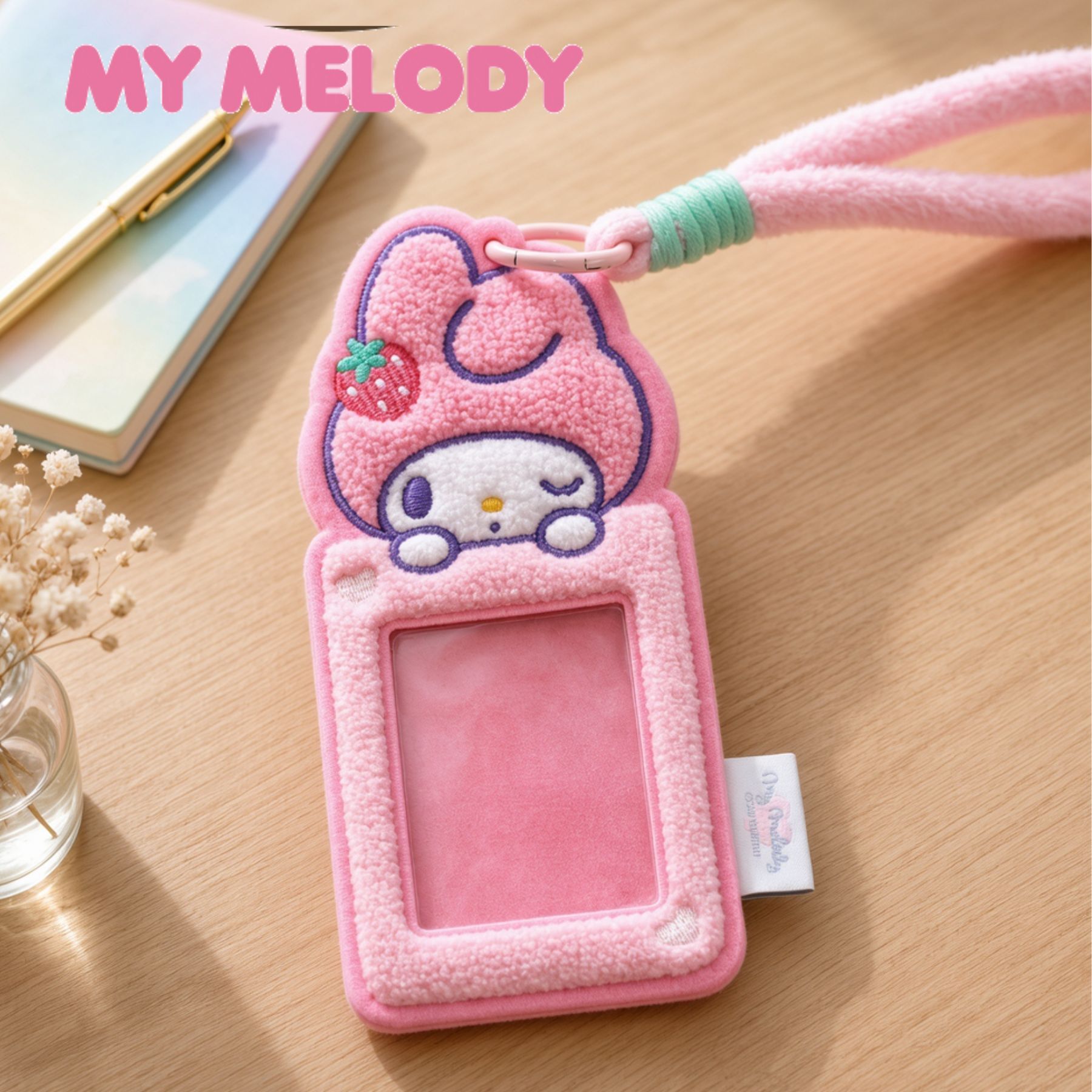 MY MELODY Sanrio| 毛絨刺繡卡套