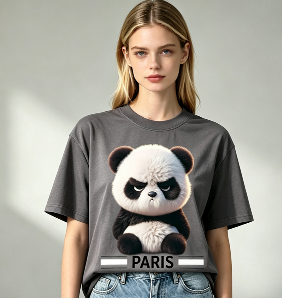 FA040 Lune de Moon Moody Panda Cub Tee 獨家款 萌爆厭世熊貓印花
