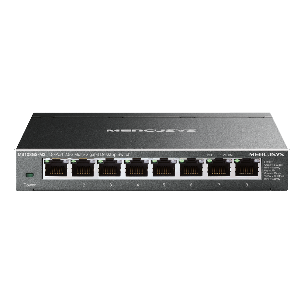 Mercusys MS108GS-M2 10埠 2.5G 桌上型交換器 (含 2埠 10G SFP+)