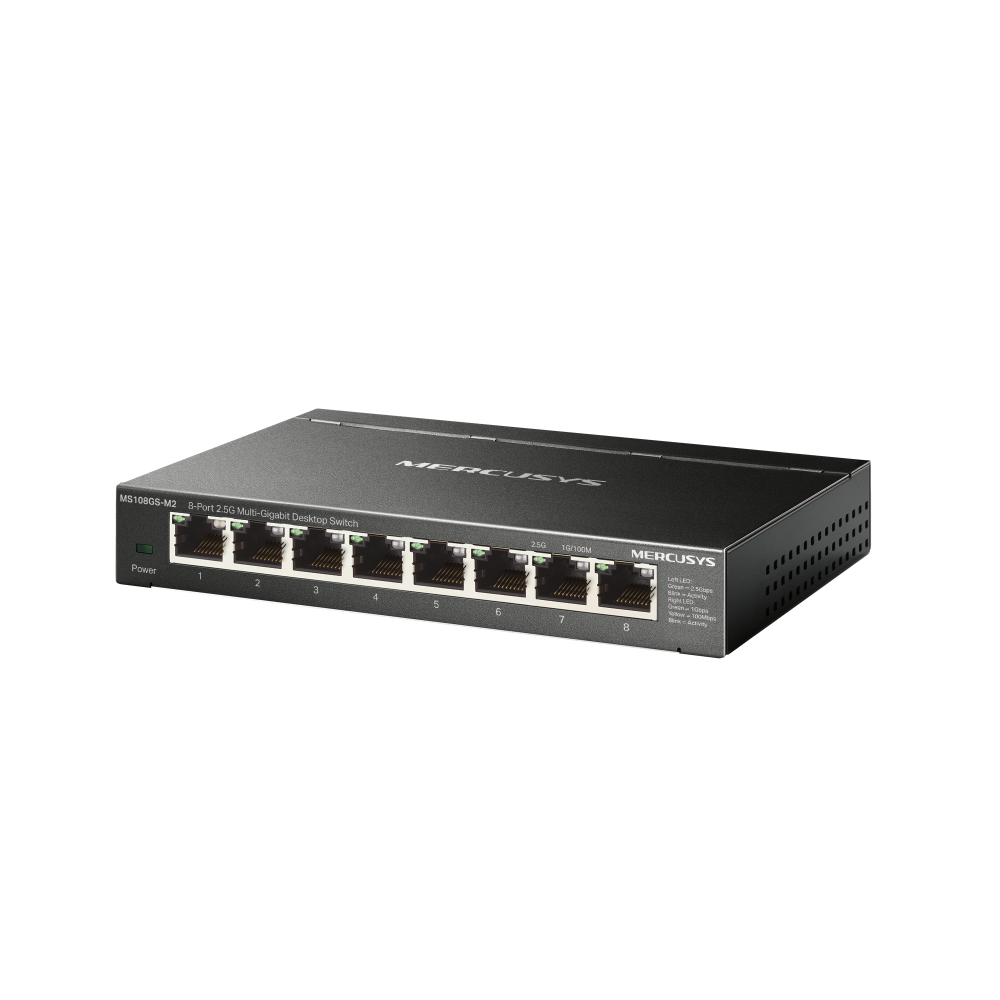 Mercusys MS108GS-M2 10埠 2.5G 桌上型交換器 (含 2埠 10G SFP+)