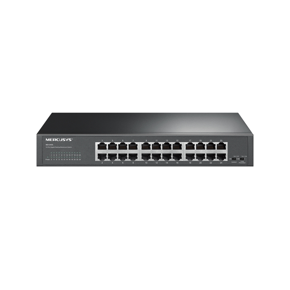 Mercusys MS124GS 24埠 Gigabit 桌面/機架式交換器