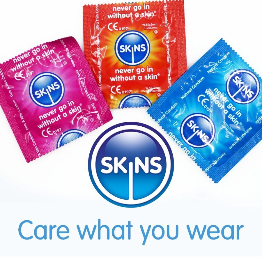 Skins Assorted 雜錦 標準+凸點螺紋+超薄組合 54-55mm 4片裝 乳膠安全套