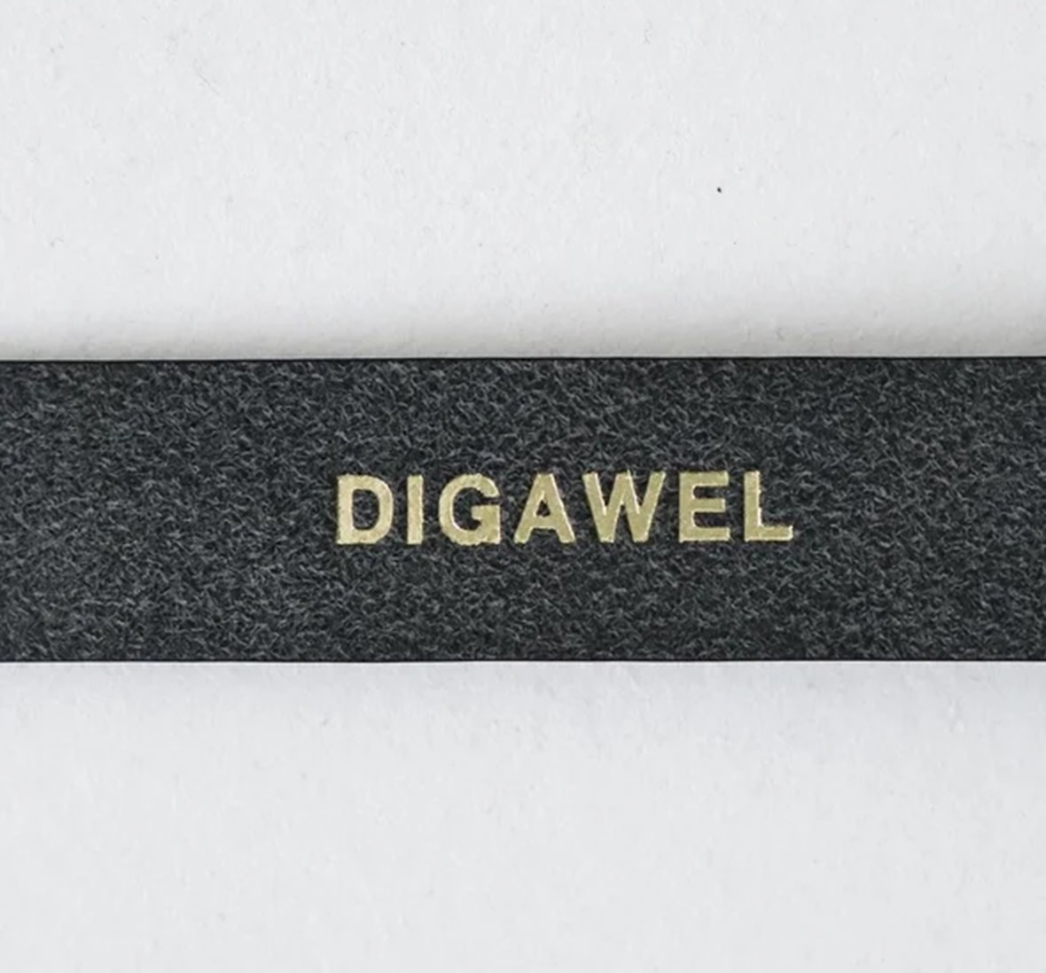 DIGAWEL LEATHER SLIDE BELT - BLACK PRE ORDER ITEM (預訂中)