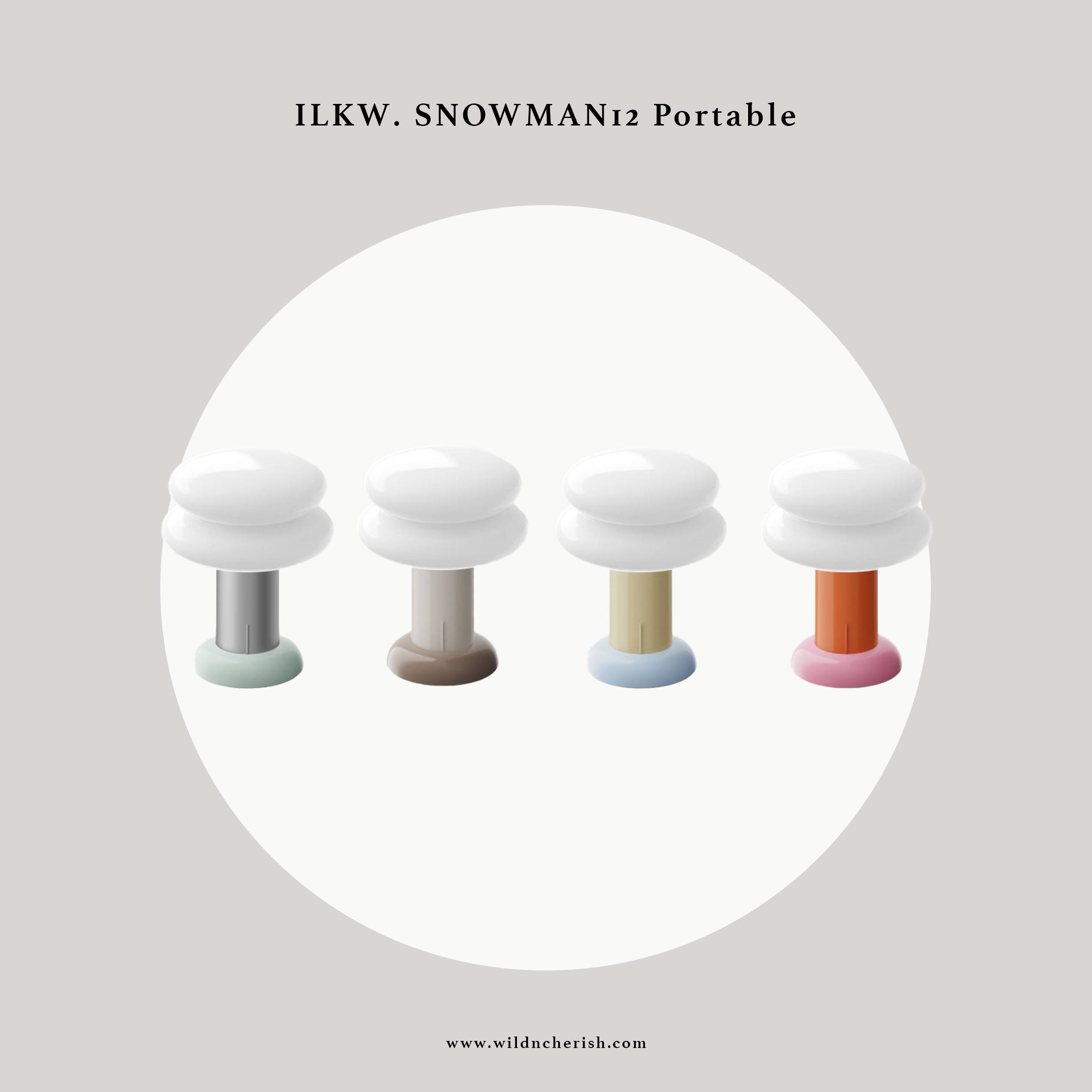 預訂 | ILKW. SNOWMAN12 Portable 金屬 無線桌燈