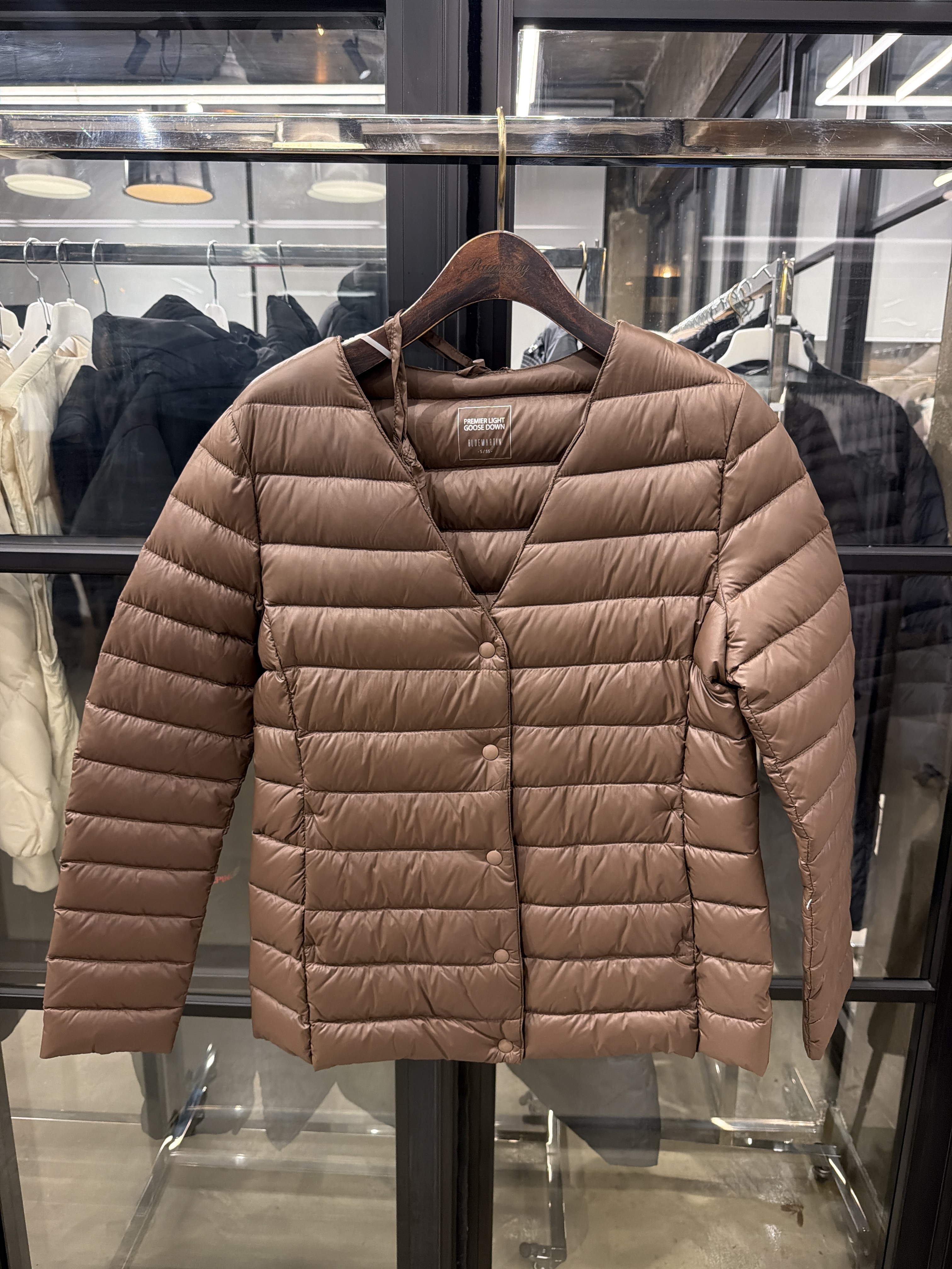 WG14 韓國鴨絨V領薄羽絨外套- 啡色 BROWN (FREE SIZE)(BL 1901)