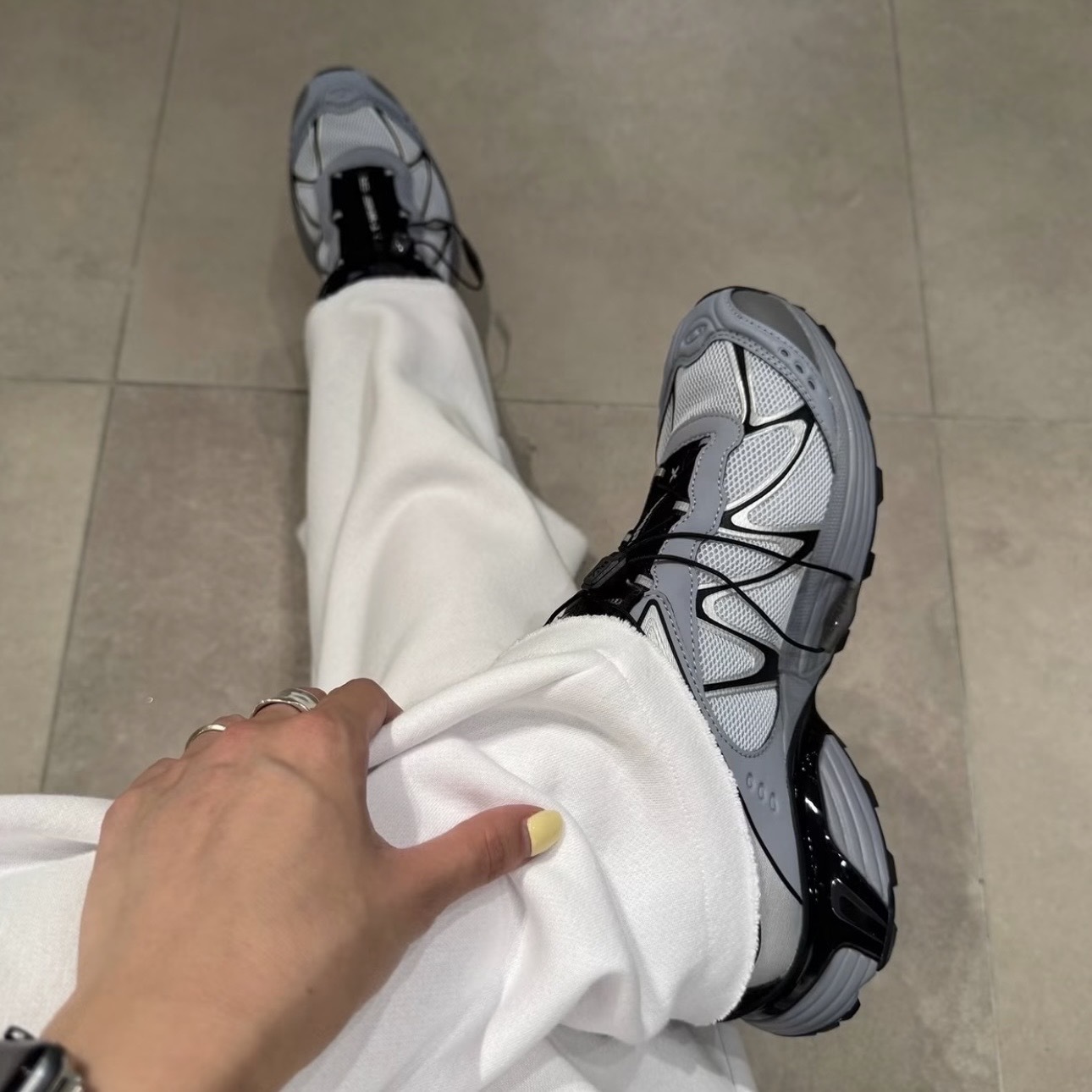 emmi x SALOMON XT-WHISPER 藍灰 黑銀線 運動鞋 獨家款 L49238200