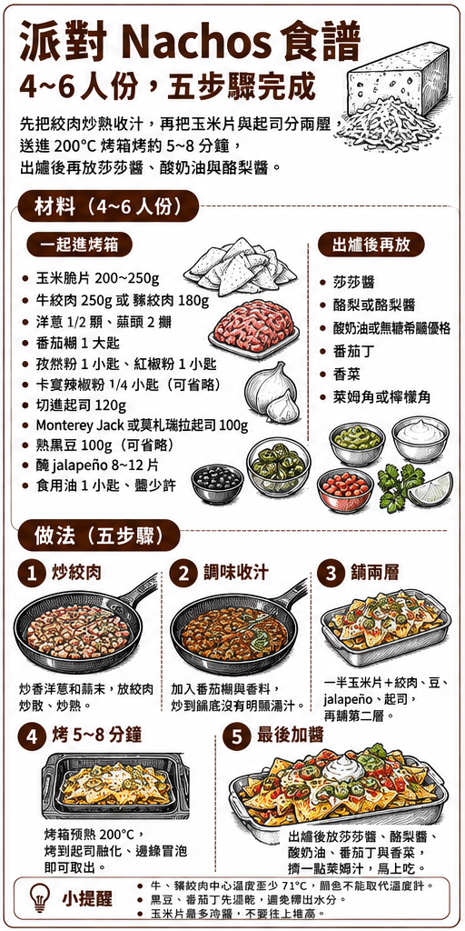 派對起司烤玉米片食譜