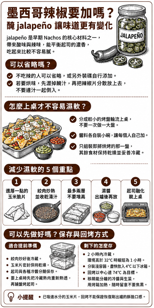 Nachos 可以先做好嗎?保存與回烤方式