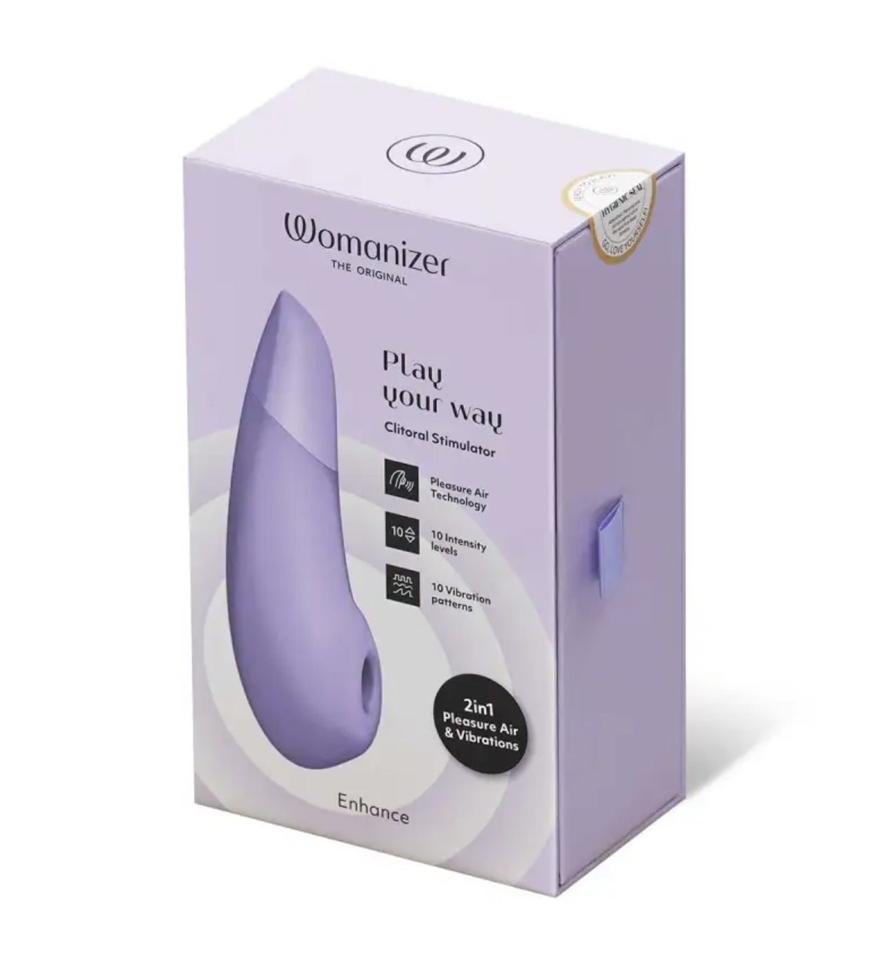 Womanizer Enhance 2-in-1 Clitoral Stimulator | Pleasure Air & We-Vibe Vibrations (Lilac)