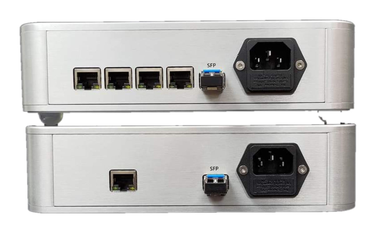 exD konNET-k（上）與 konNET-o（下）背板｜RJ45 與 SFP 接口