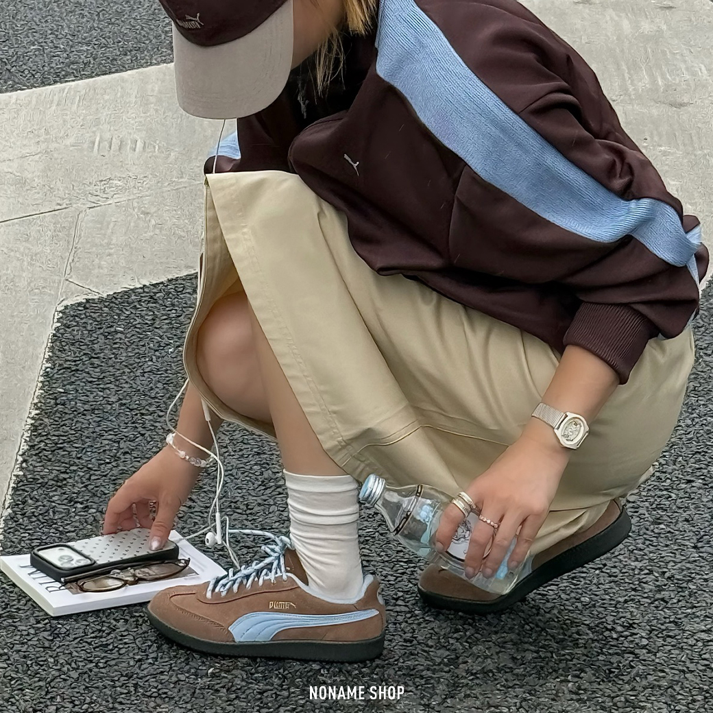PUMA 9-T SUEDE 復古 德訓鞋 海鹽巧克力 霧霾藍 摩卡棕 焦糖底 (男/女同款)