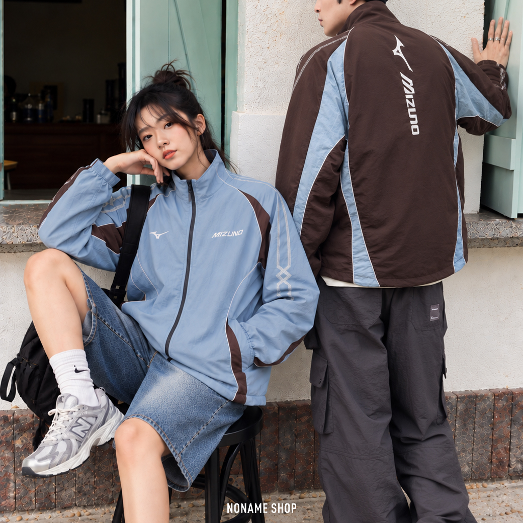 MIZUNO 美津濃 ESSENTIAL系列 美式 復古 撞色拼接 防風 立領 外套 夾克 兩色 (男/女款)