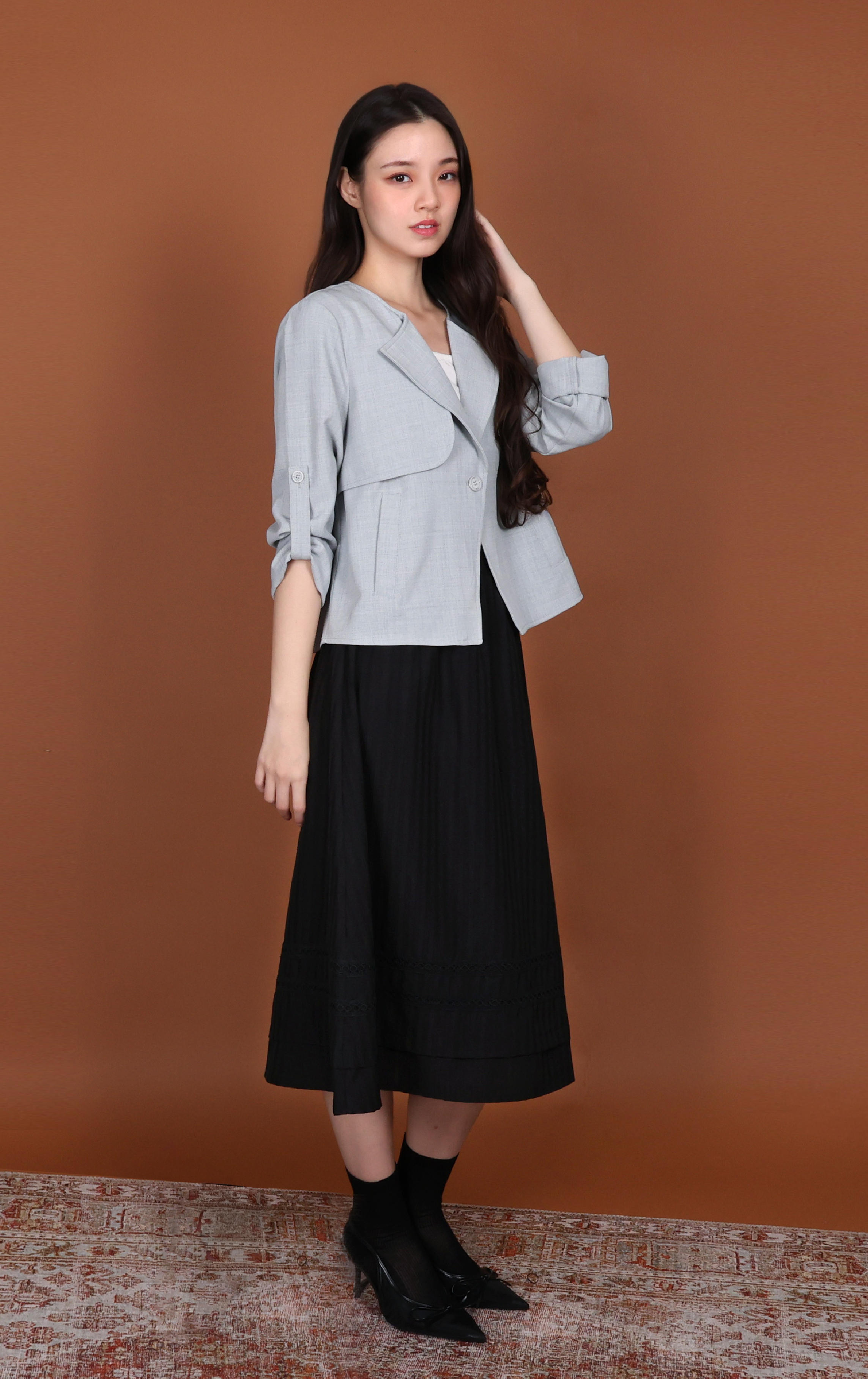 Premium Asymmetric Cropped Jacket JK0018
