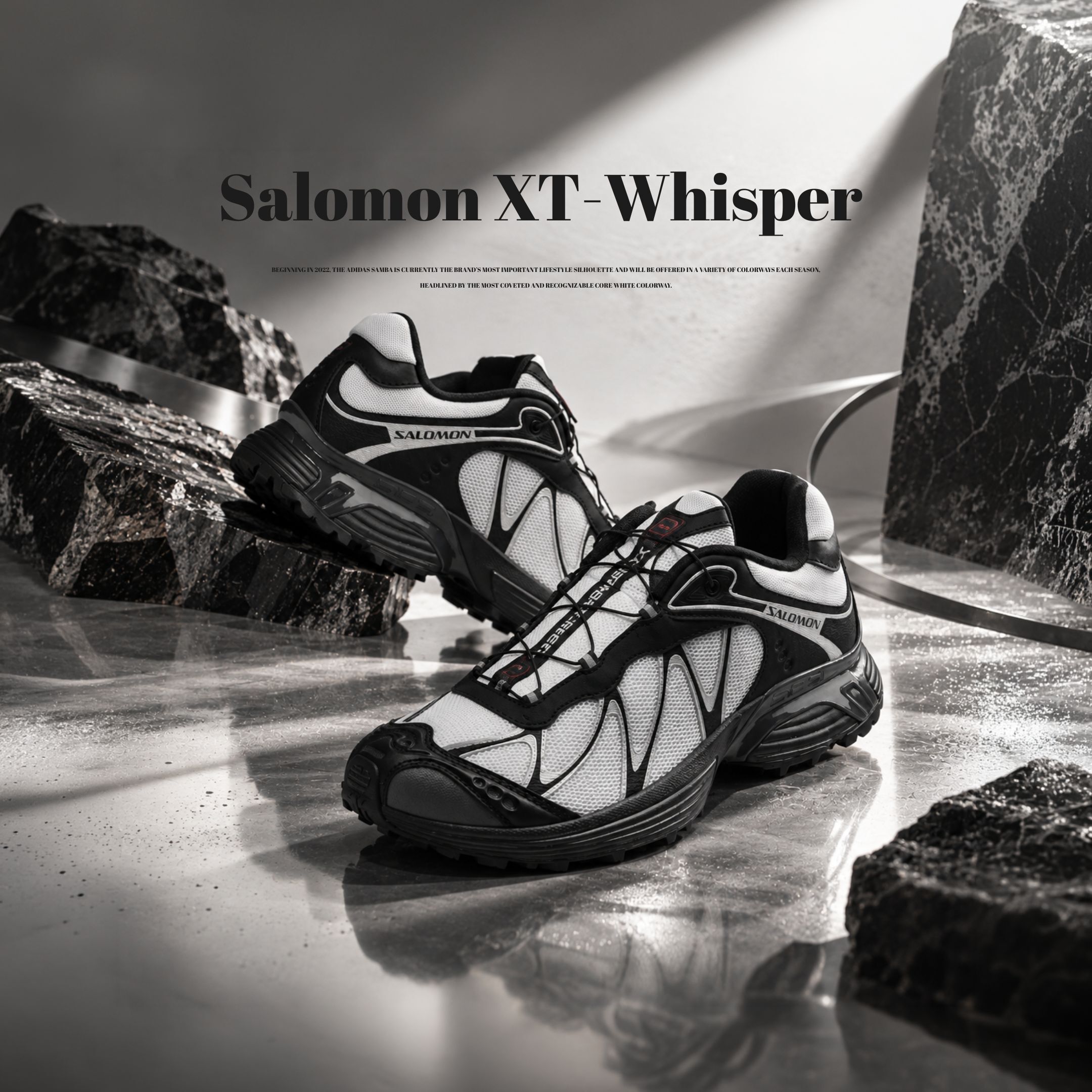 NICEDAY 代購 Salomon 索羅門 XT-Whisper 黑白 陰陽 白 黑 銀 機能 慢跑 太極 L49237700