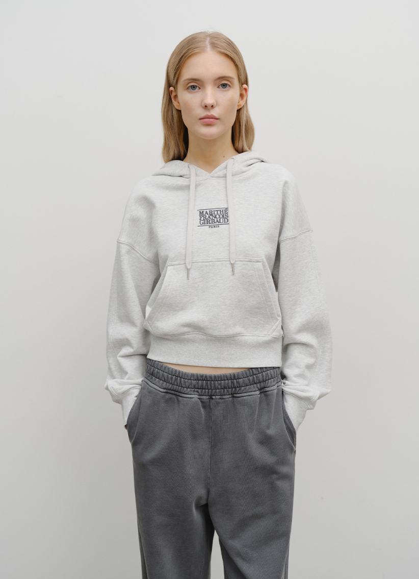 韓國代購｜MFG W SMALL CLASSIC LOGO CROP HOODIE (2 Colours)