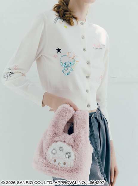 <日本限定💫寶石彼安諾來哩> Sanrio house X FURFUR 聯名 彼安諾小羊寶石系列 手袋 毛茸茸袋