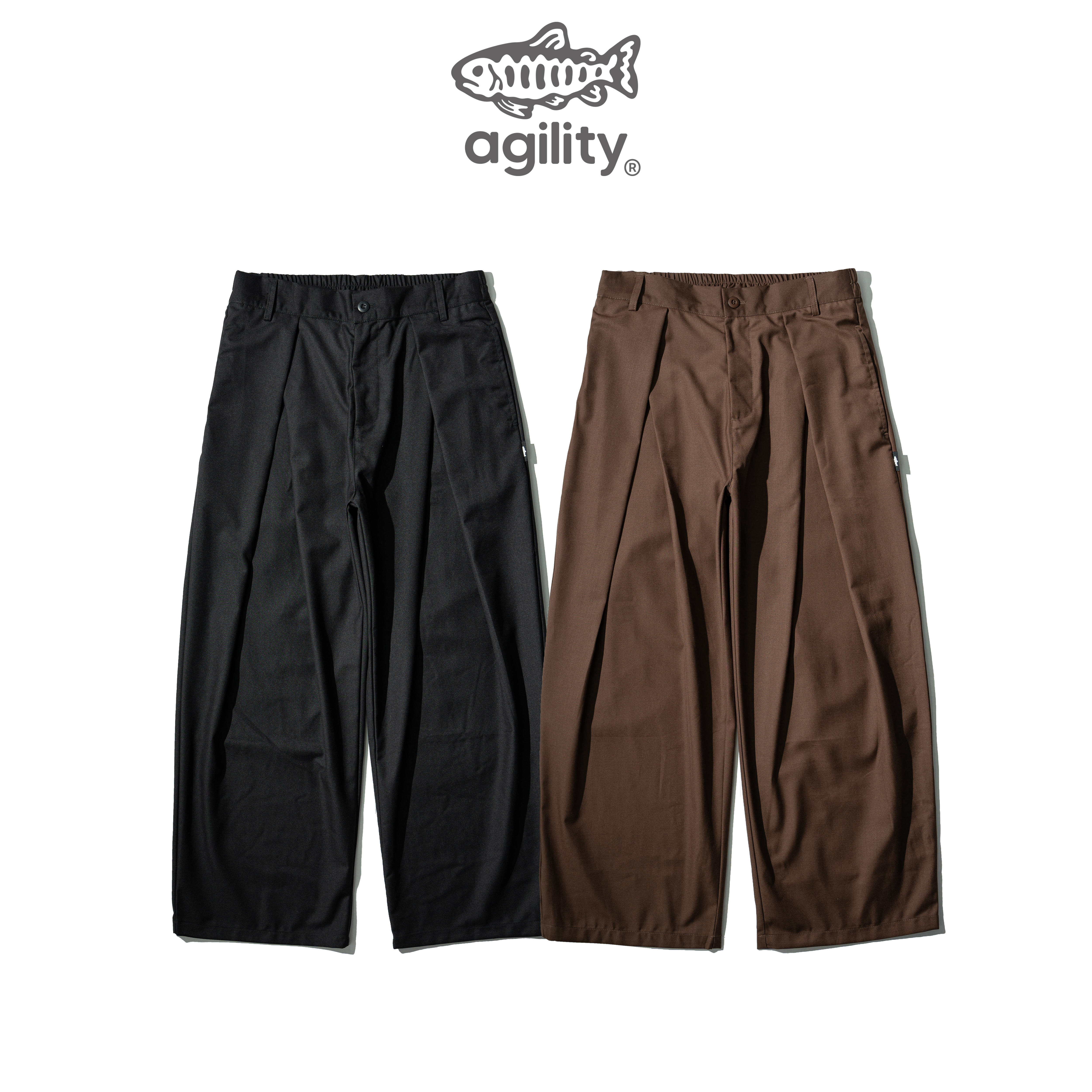 AGILITY Big Pleated Wide Leg Pants  大打褶 闊腿 西裝長褲 [AC8]