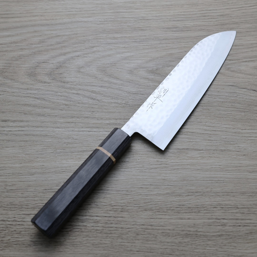 增谷訓生 三德刀 170mm VG10鋼 刻流 Temoto白鷺