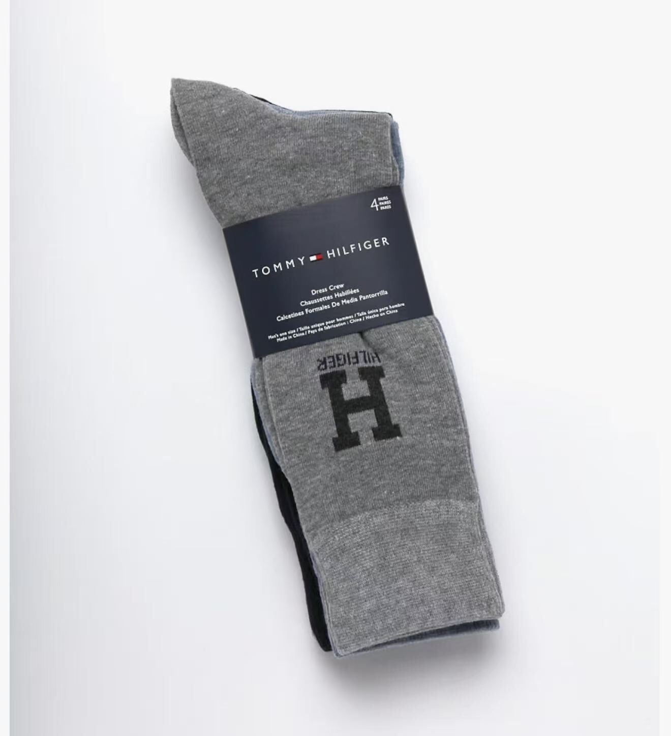 【預購】Tommy Hilfiger N092802 男裝中筒襪 (4對裝)
