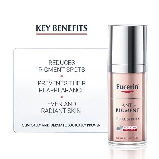 德國 Eucerin 優色林 Anti-Pigment Dual Serum 30ml 【正品】 鐳光彈精華｜淡化色斑・改善暗沉・均勻膚色・玻尿酸保濕・亮澤肌膚