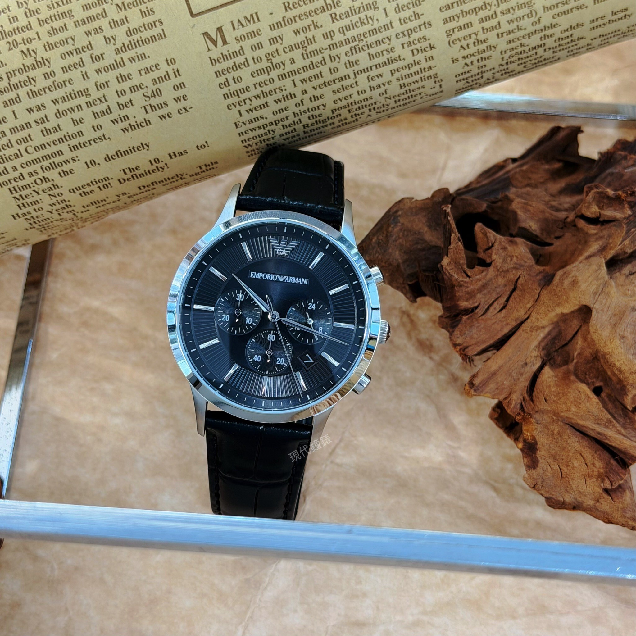 【EMPORIO ARMANI 亞曼尼】都會紳士經典男腕錶AR11820 43mm 現代鐘錶