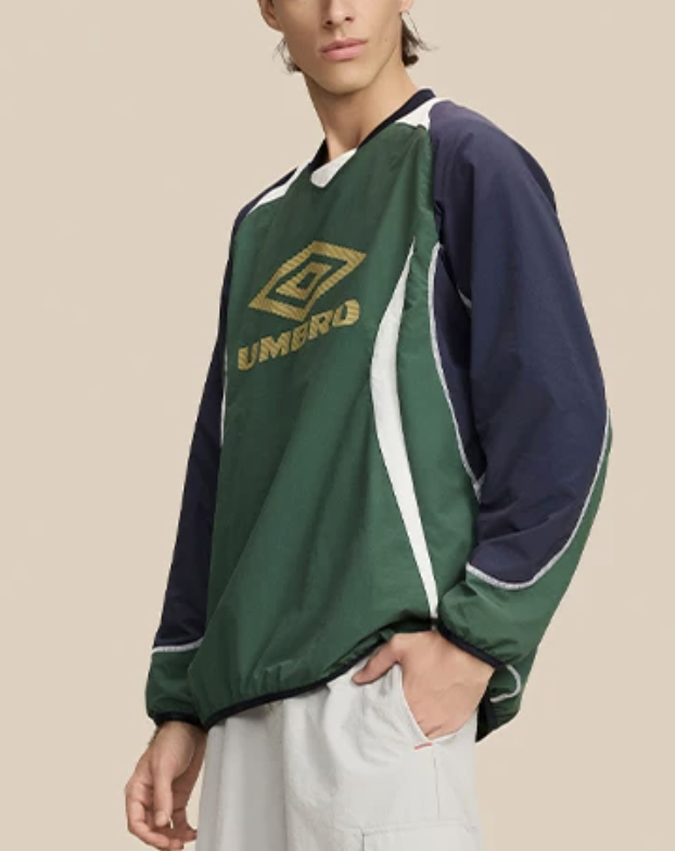 [現貨] UMBRO FW26 BIG LOGO NYLON BLOKECORE LS | GREEN