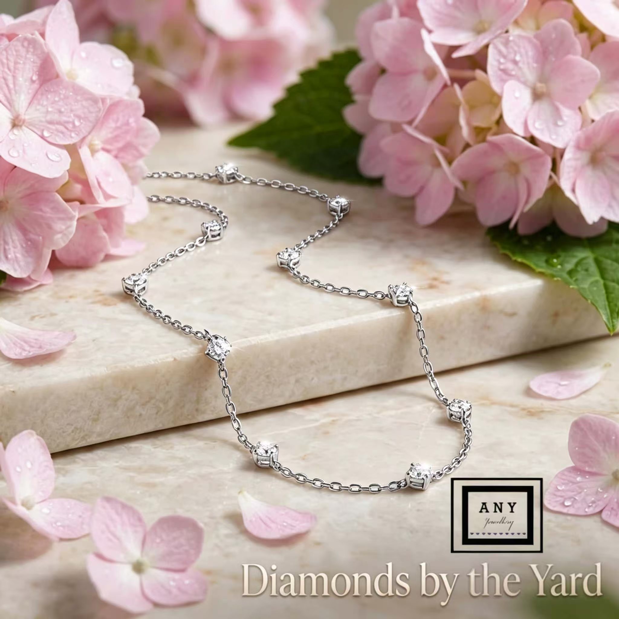 Diamonds by the Yard 莫桑石頸鏈 #ANY949