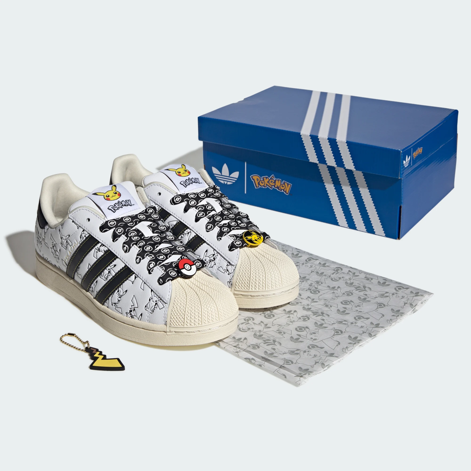 【預訂】ADIDAS SUPERSTAR II Pokémon Pikachu 白黑 -MEN