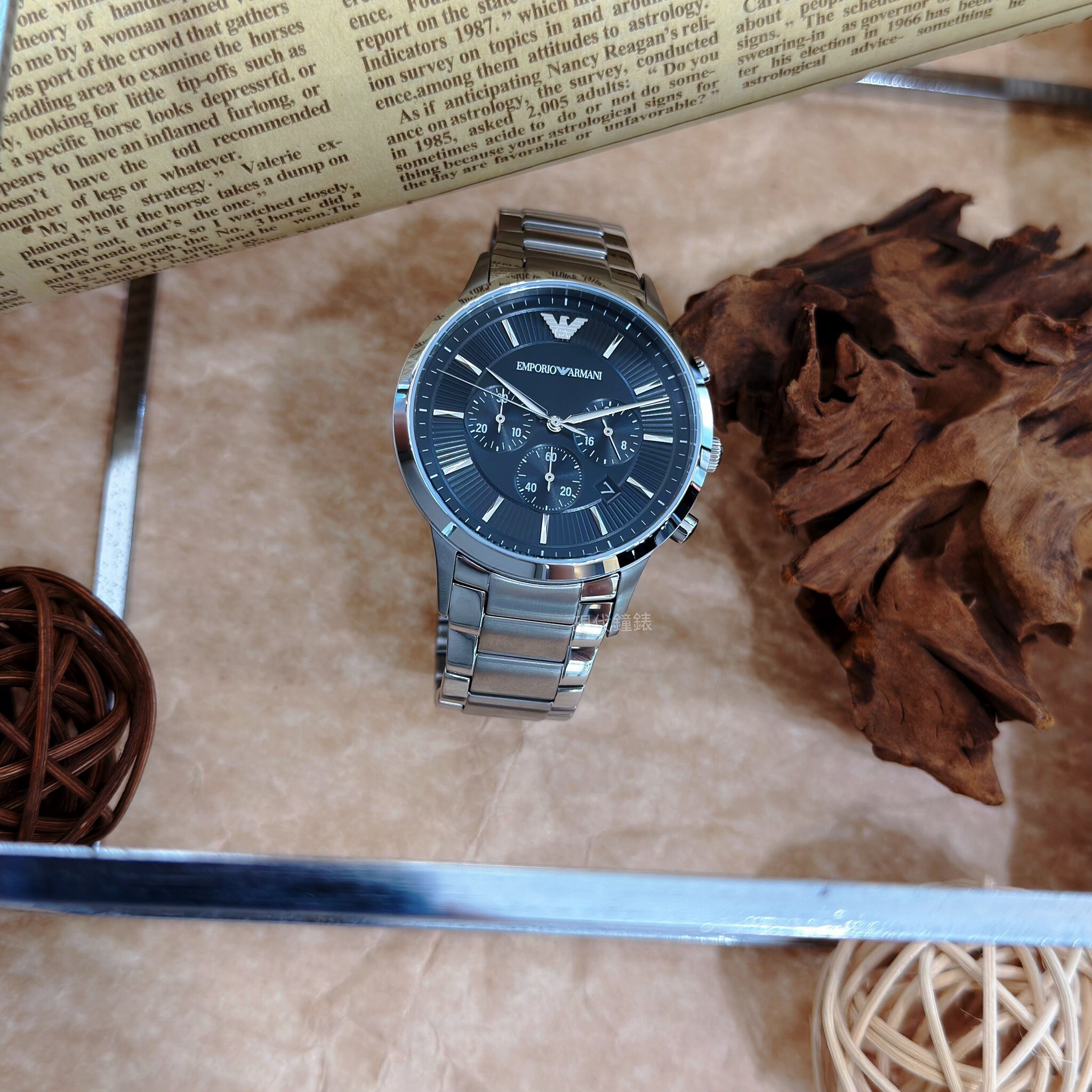 【EMPORIO ARMANI 亞曼尼】都會紳士經典男腕錶 AR11819 43mm 現代鐘錶
