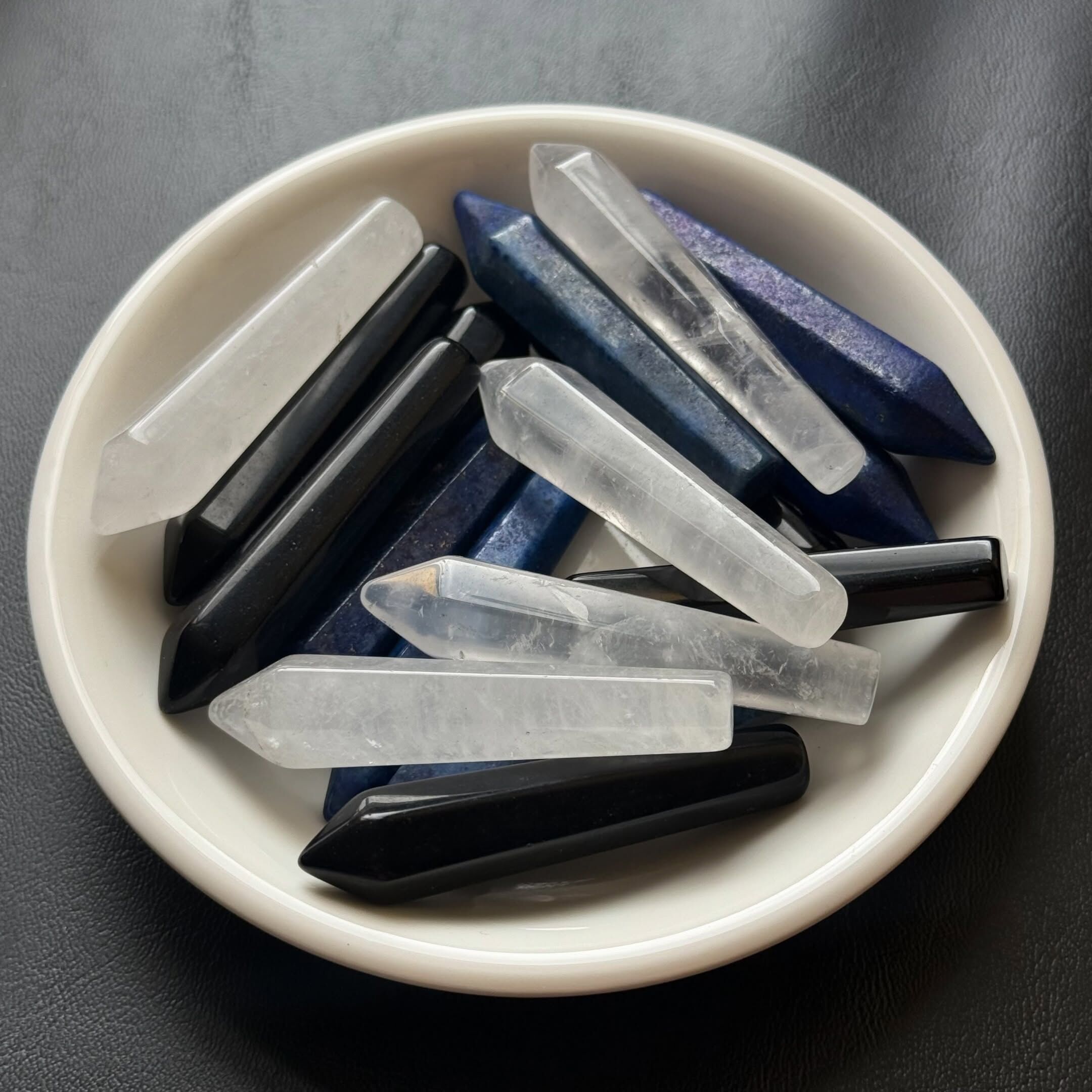 [原石] 青金石、黑曜石、白水晶 靈擺半成品