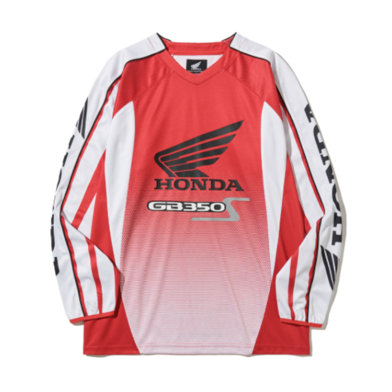 【代購】本田 HONDA PHYSICAL EDUCATION GB350 Mesh Long Sleeve Red 網眼長袖T恤